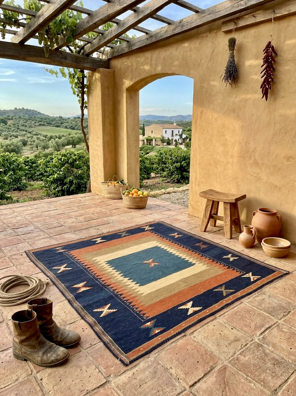KILIM SOFREH-E 1.45m x 1.45m